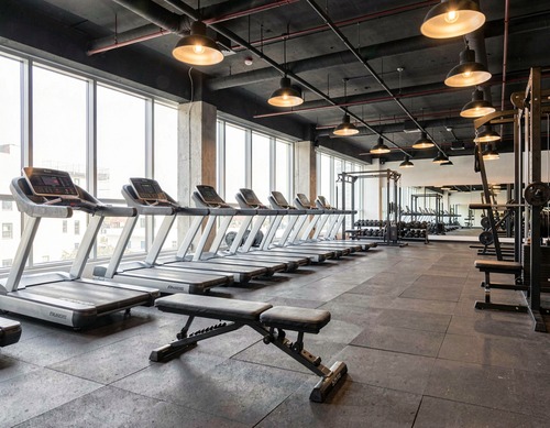 Modern Industrial Gym Interior