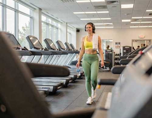 Woman Training in Gym