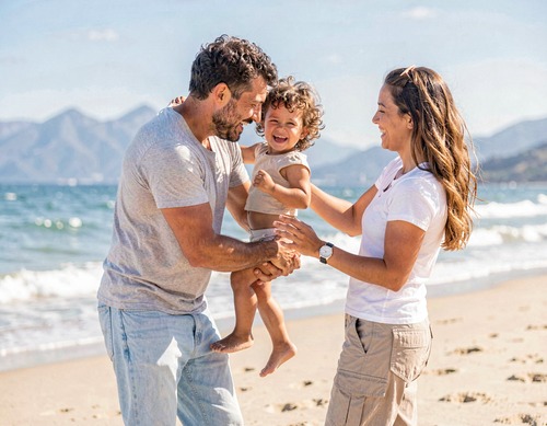 Happy Family Beach Day