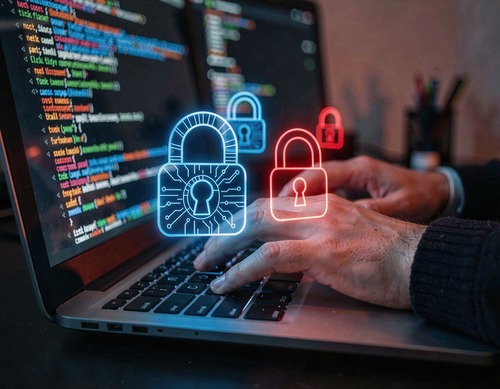 Cybersecurity Locks and Laptop Hacking