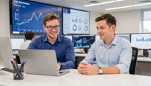 Business Team Analyzing Data