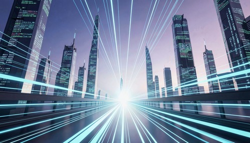 Futuristic Digital Cityscape