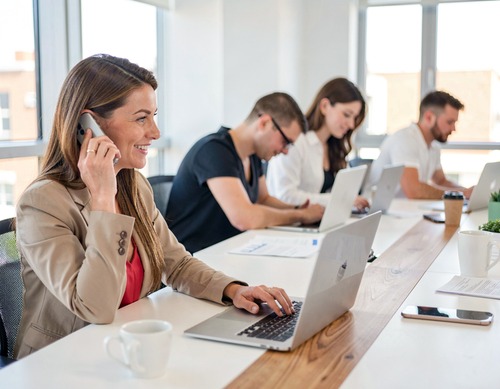 Businesswoman in Modern Office
