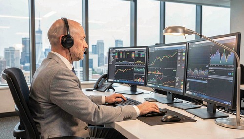 Man in High-Tech Control Room