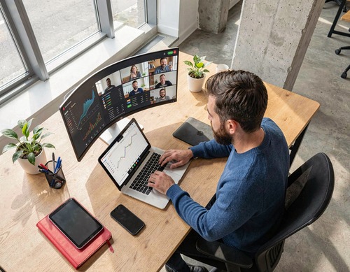 Remote Work Video Call Setup