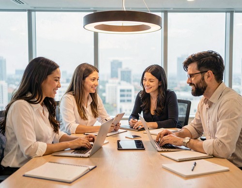 Team Collaboration in Modern Office