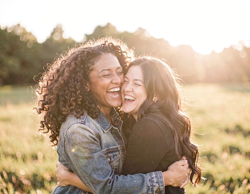 Friends Laughing in the Sun
