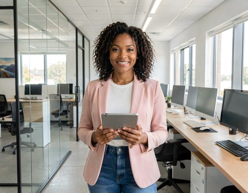 Confident Businesswoman in Modern Office