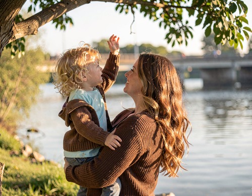 Mother and Child Outdoor Joy