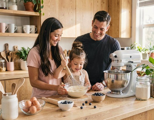 Family Baking Together