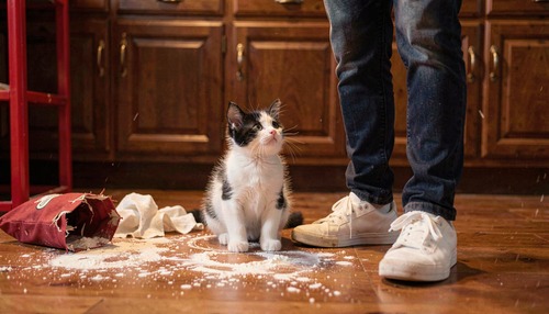 Floury Kitten and Human