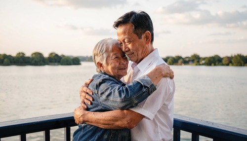 Elderly Couple by the Waterfront
