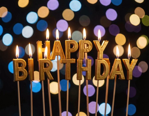 Happy Birthday Candles with Lights