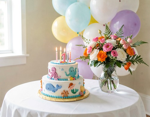 Underwater Birthday Cake Celebration