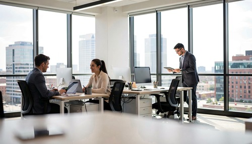 Modern Office Team Collaboration