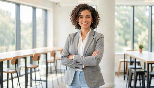 Confident Businesswoman in Modern Office