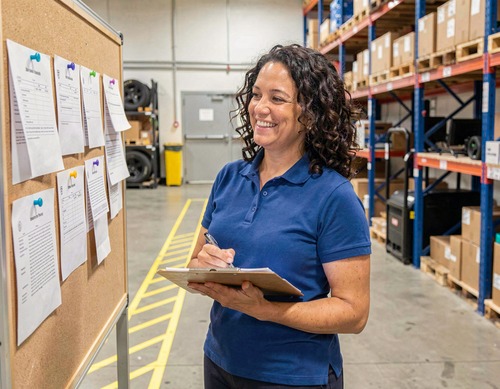 Warehouse Worker with Clipboard