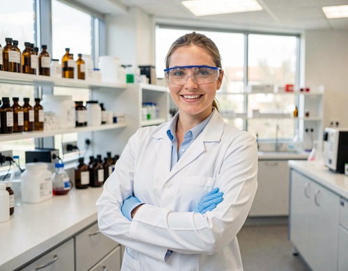 Scientist in Modern Laboratory