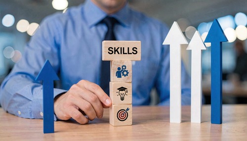 Skills Development Blocks and Growth Arrows