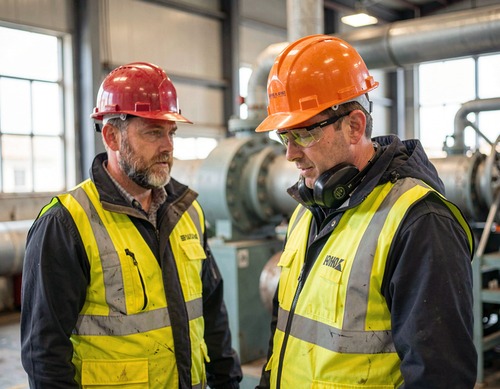 Factory Workers in Safety Gear