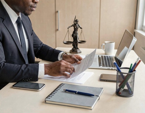 Lawyer Reviewing Legal Documents