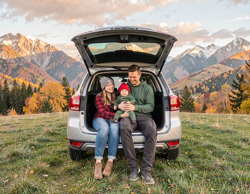 Family Adventure in Mountain Landscape