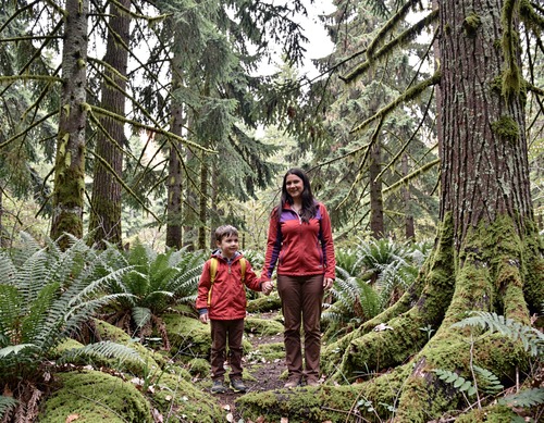 Forest Adventure with Mother and Child
