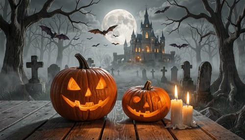 Halloween Night in the Haunted Forest