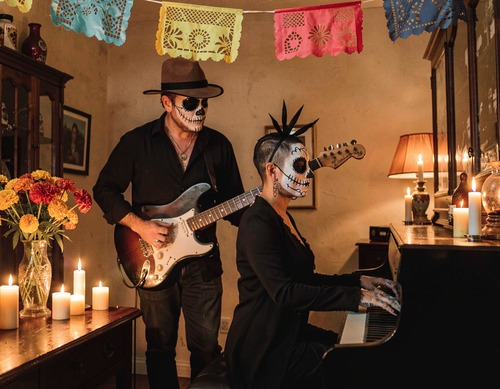 Day of the Dead Musicians with Sugar Skulls
