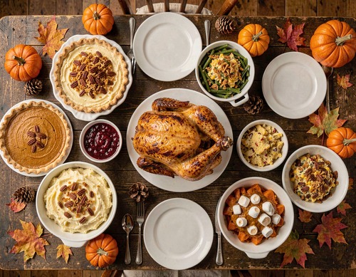 Thanksgiving Feast Spread