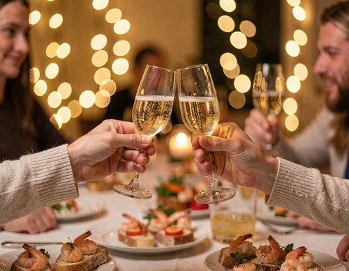 Toasting Celebration with Champagne