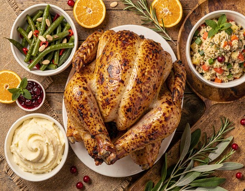 Roasted Turkey Thanksgiving Feast