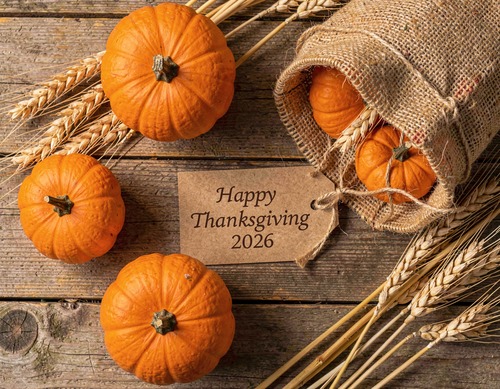Happy Thanksgiving Pumpkin Tag