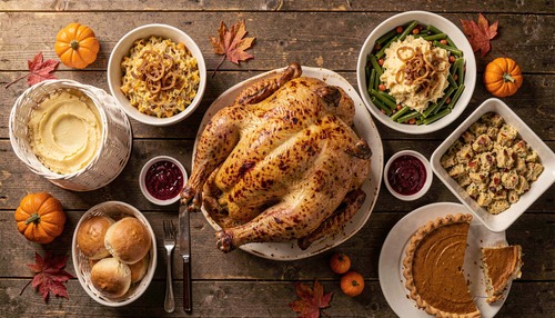 Thanksgiving Feast Spread